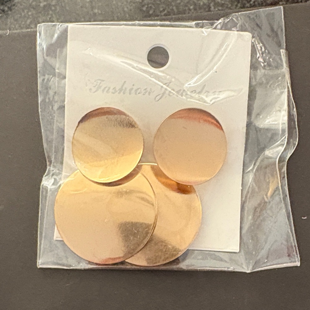 Gold Circle Earrings